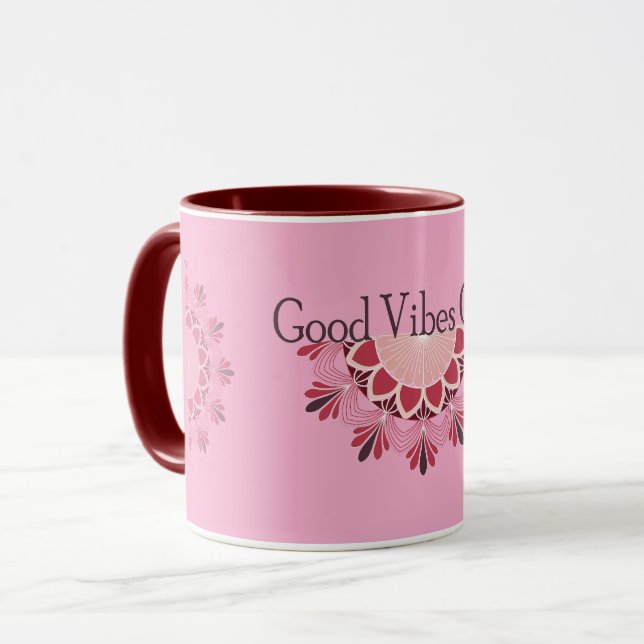 Mandala Gute Vibes Tasse (Vorderseite Links)