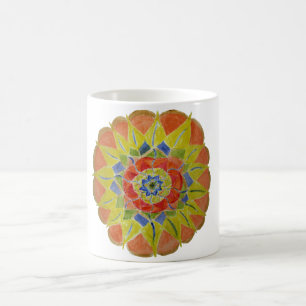 Mandala handgemalt Art White Tasse