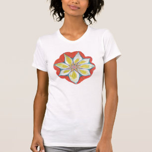 Mandala handgemalt Floral Women's Angepasster T -  T-Shirt