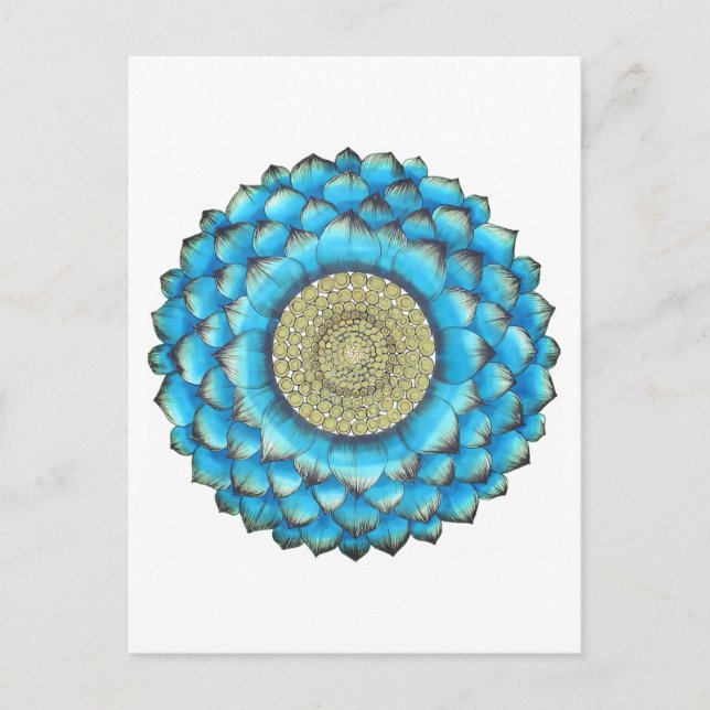 Mandala handgezeichnet Druck Postkarte (Vorderseite)