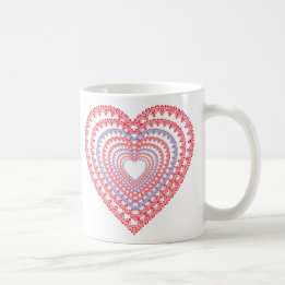 Mandala Heart Coffee Tasse