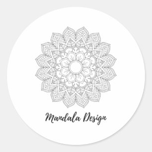 Mandala Heilige Geometrie Kunst Yoga Mantra Blume Runder Aufkleber