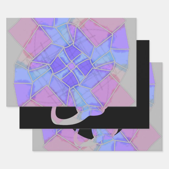 Mandala Helle Kreide Skizze Geschenkpapier Set (Set)