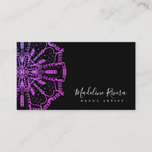 Mandala Henna Artist Yoga Macrame Business Card Visitenkarte