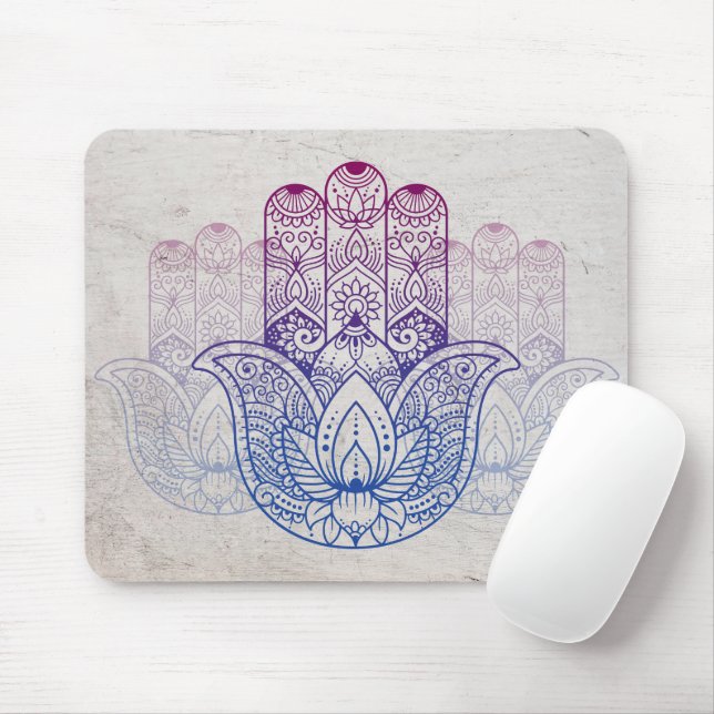 Mandala Henna | Lotus Hand Mousepad (Mit Mouse)