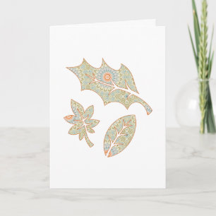 Mandala Herbstlaub Design Karte