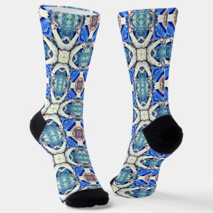 Mandala-Herzen-Muster blau Thunder_Cove Socken