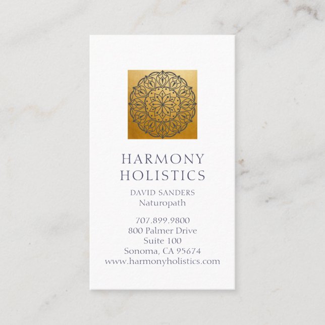 Mandala Holistic Health Business Card Visitenkarte (Vorderseite)
