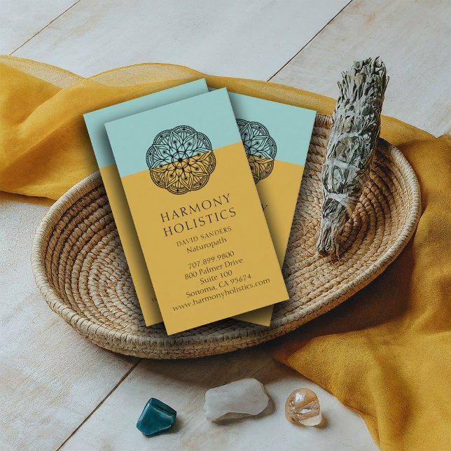 Mandala Holistic Health Business Card Visitenkarte (Von Creator hochgeladen)