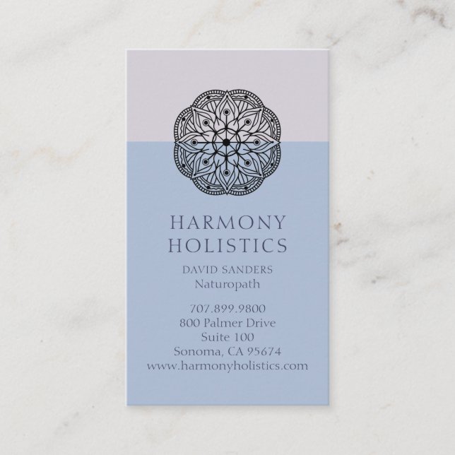 Mandala Holistic Health Business Card Visitenkarte (Vorderseite)