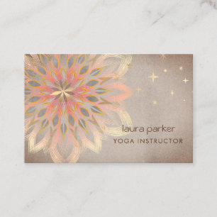 Mandala Holistic Lotus Floral Zen Medizin Yoga Visitenkarte