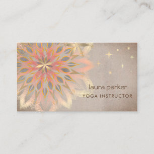 Mandala Holistic Lotus Floral Zen Medizin Yoga Visitenkarte