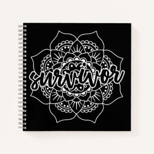Mandala im Weißen Journal Notizbuch
