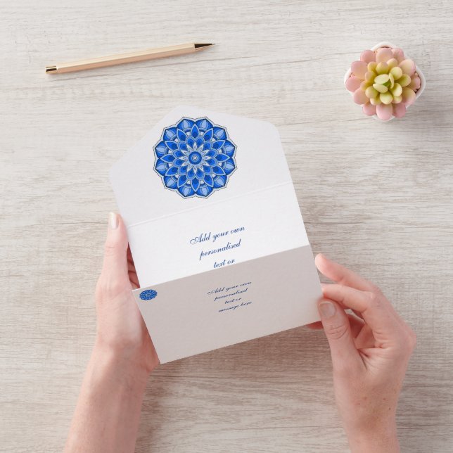 Mandala in Blau All In One Einladung (Video)
