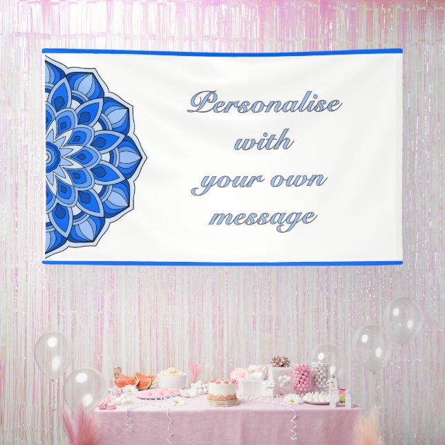 Mandala in Blau Banner (Party)