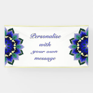 Mandala in Blau Banner