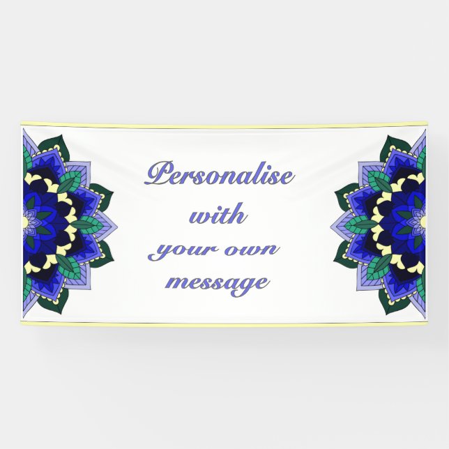 Mandala in Blau Banner (Horizontal)