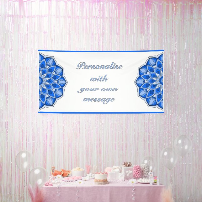 Mandala in Blau Banner (Party)