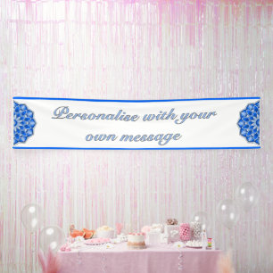 Mandala in Blau Banner
