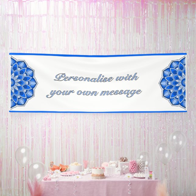 Mandala in Blau Banner (Party)