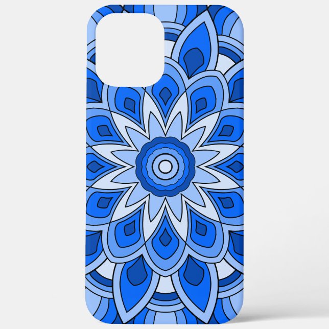 Mandala in blau Case-Mate iPhone hülle (Rückseite)