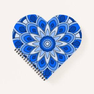 Mandala in blau notizbuch