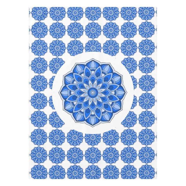 Mandala in blau tischdecke (Vorderseite)