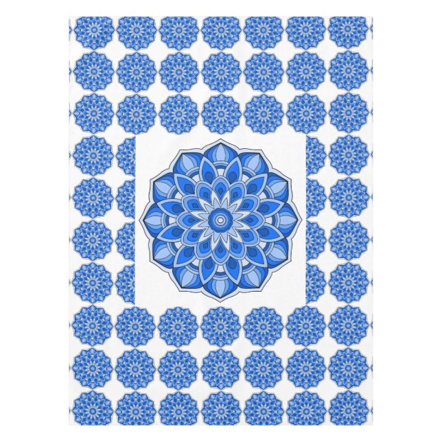 Mandala in blau tischdecke (Vorderseite)