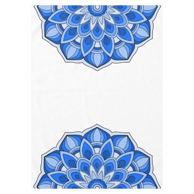Mandala in blau tischdecke (Vorderseite)