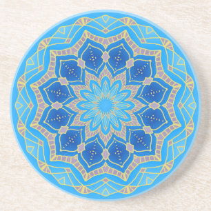 Mandala in blau und türkis untersetzer