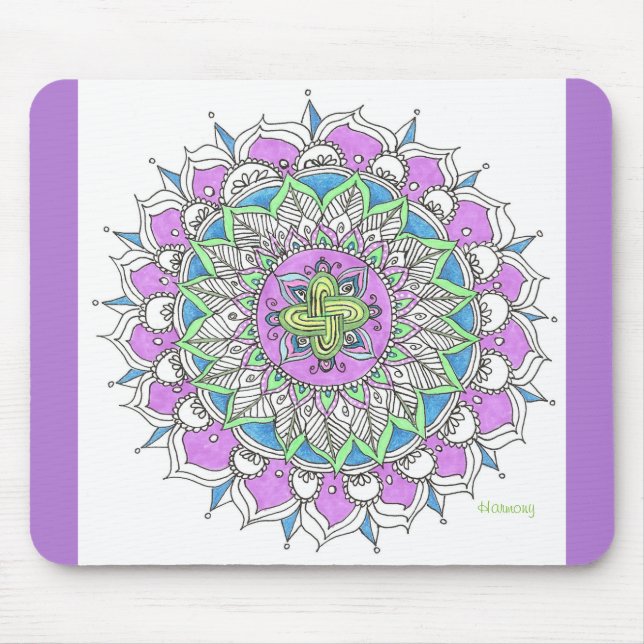 Mandala in der Harmonie Mousepad (Vorne)