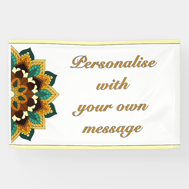 Mandala in gold banner (Horizontal)