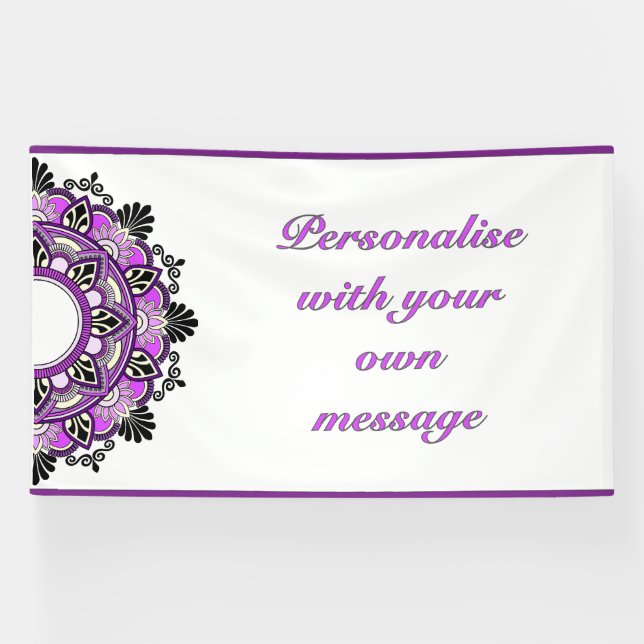 Mandala in Lila Banner (Horizontal)