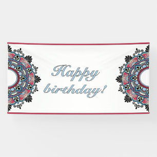 Mandala in Rosa und Blau Banner