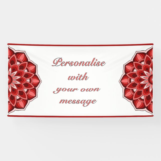 Mandala in Rot Banner (Horizontal)