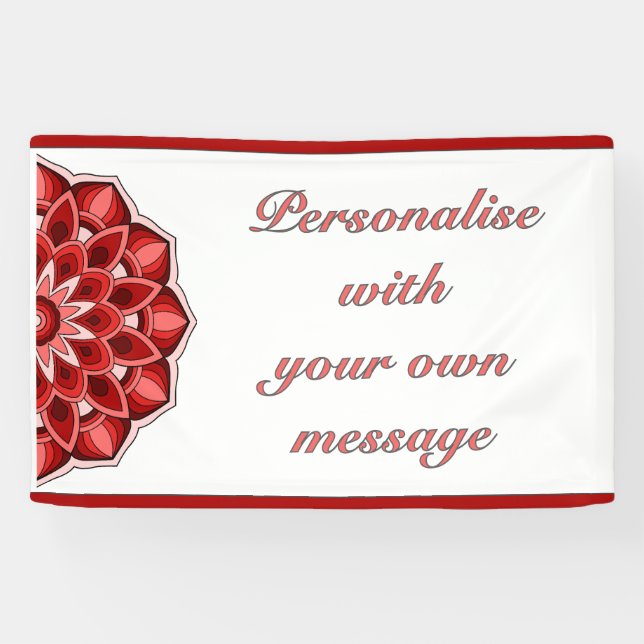 Mandala in Rot Banner (Horizontal)