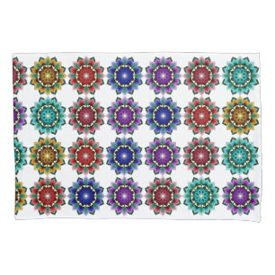 Mandala in verschiedenen Farben Kissenbezug