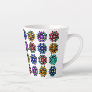 Mandala in verschiedenen Farben Milchtasse
