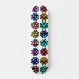 Mandala in verschiedenen Farben Skateboard