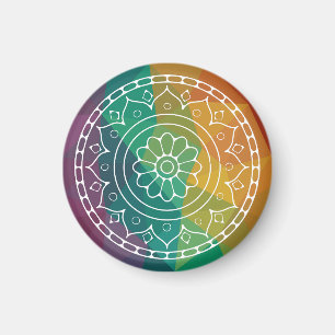 Mandala india Blume boho hippie design classic Magnet
