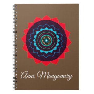 Mandala, Individuelle Name Spiral Notebook Notizblock