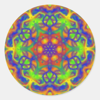 Mandala Joy Runder Aufkleber