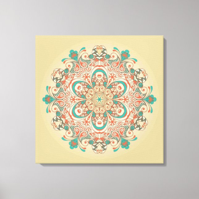 Mandala Kaleidoscop - Wrapped Canvas Leinwanddruck (Vorderseite)