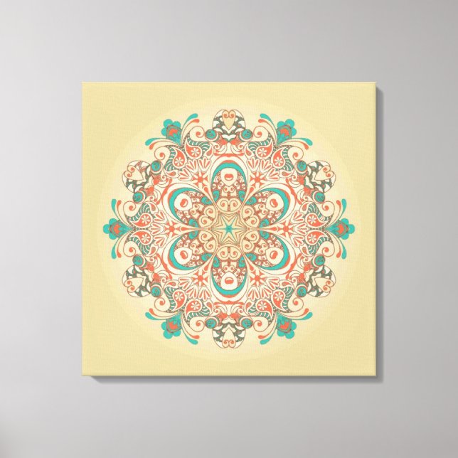 Mandala Kaleidoscop - Wrapped Canvas Leinwanddruck (Vorderseite)