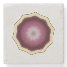 Mandala Kaleidoscope Design Lila auf Grau