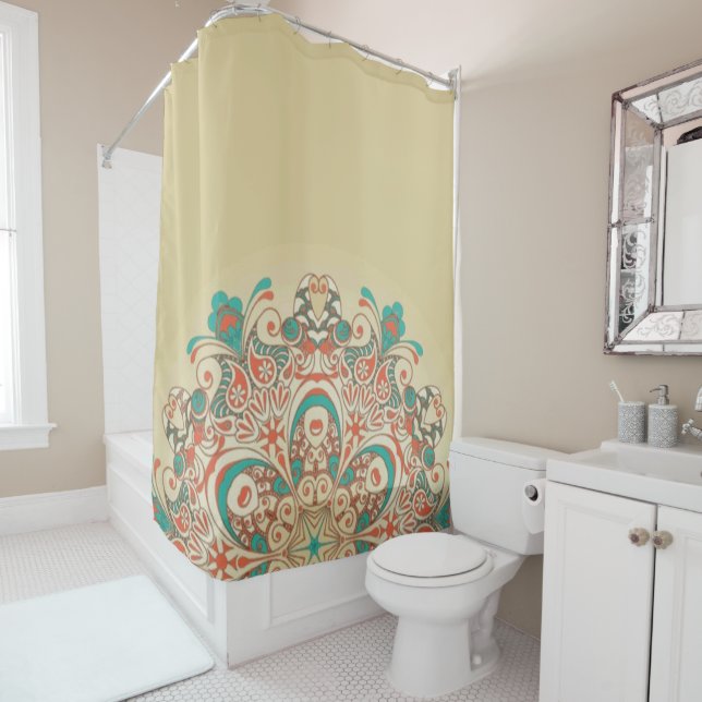 Mandala Kaleidoskop Mosaik - Duschvorhang (Beispiel)