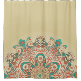 Mandala Kaleidoskop Mosaik - Duschvorhang