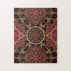 Mandala, Kaleidoskop-Tapisserie-Kreuz abstrakt Puzzle