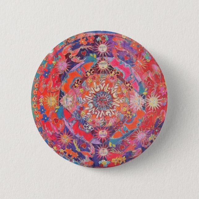 Mandala Kaliforniens Daz e Button (Vorderseite)