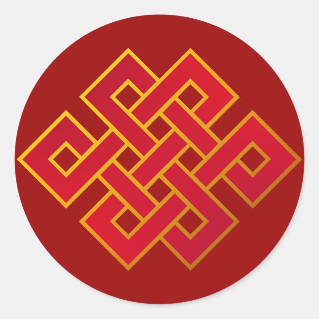 Mandala Karma Buddhismus Eternal Knot Runder Aufkleber (Vorderseite)